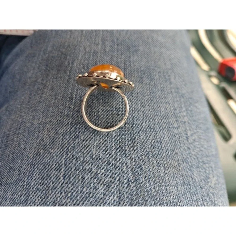 Agate or carnelian boho ring
